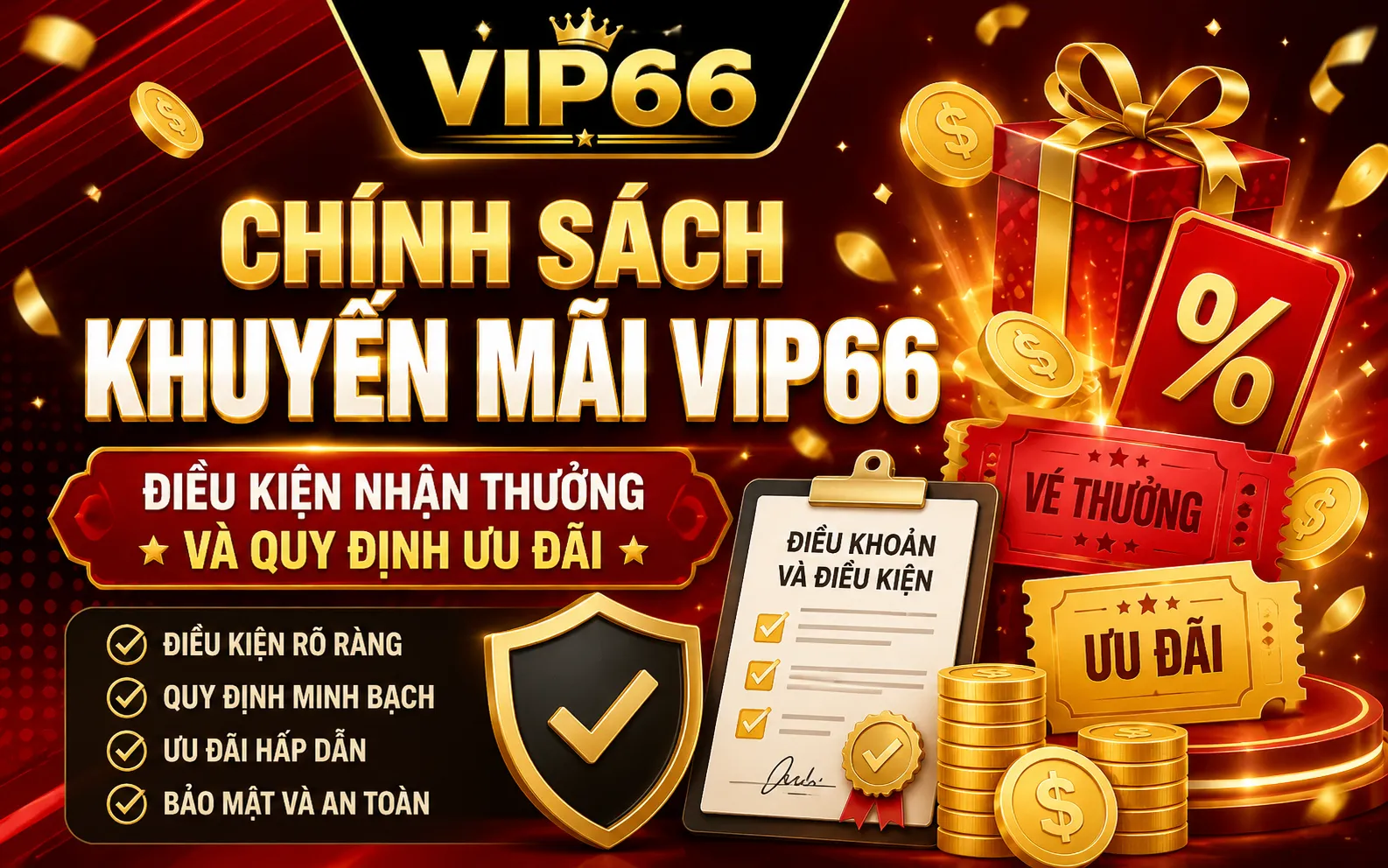 Chính Sách Khuyến Mãi VIP66 – Điều Kiện Nhận Thưởng Và Quy Định Ưu Đãi 1 Chính sách khuyến mãi VIP66