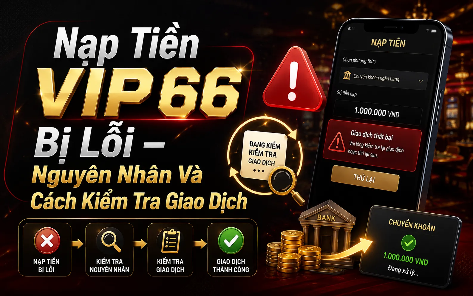 Vì sao nạp tiền VIP66 bị lỗi